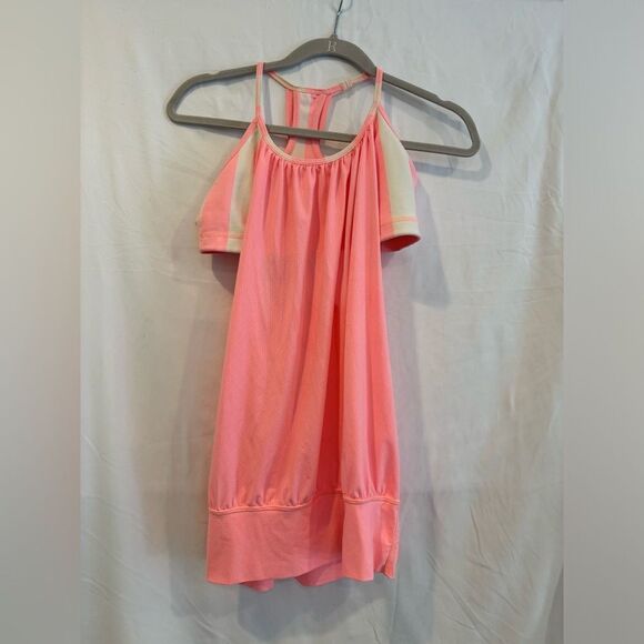 Lululemon No Limits Bleached Coral Stripe Tanktop - Picture 1 of 2
